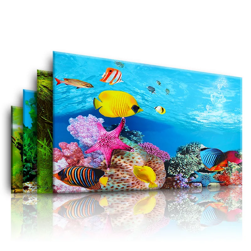 Aquarium Fish Wallpaper - Akvaryum için arka plan 3d Etiket
