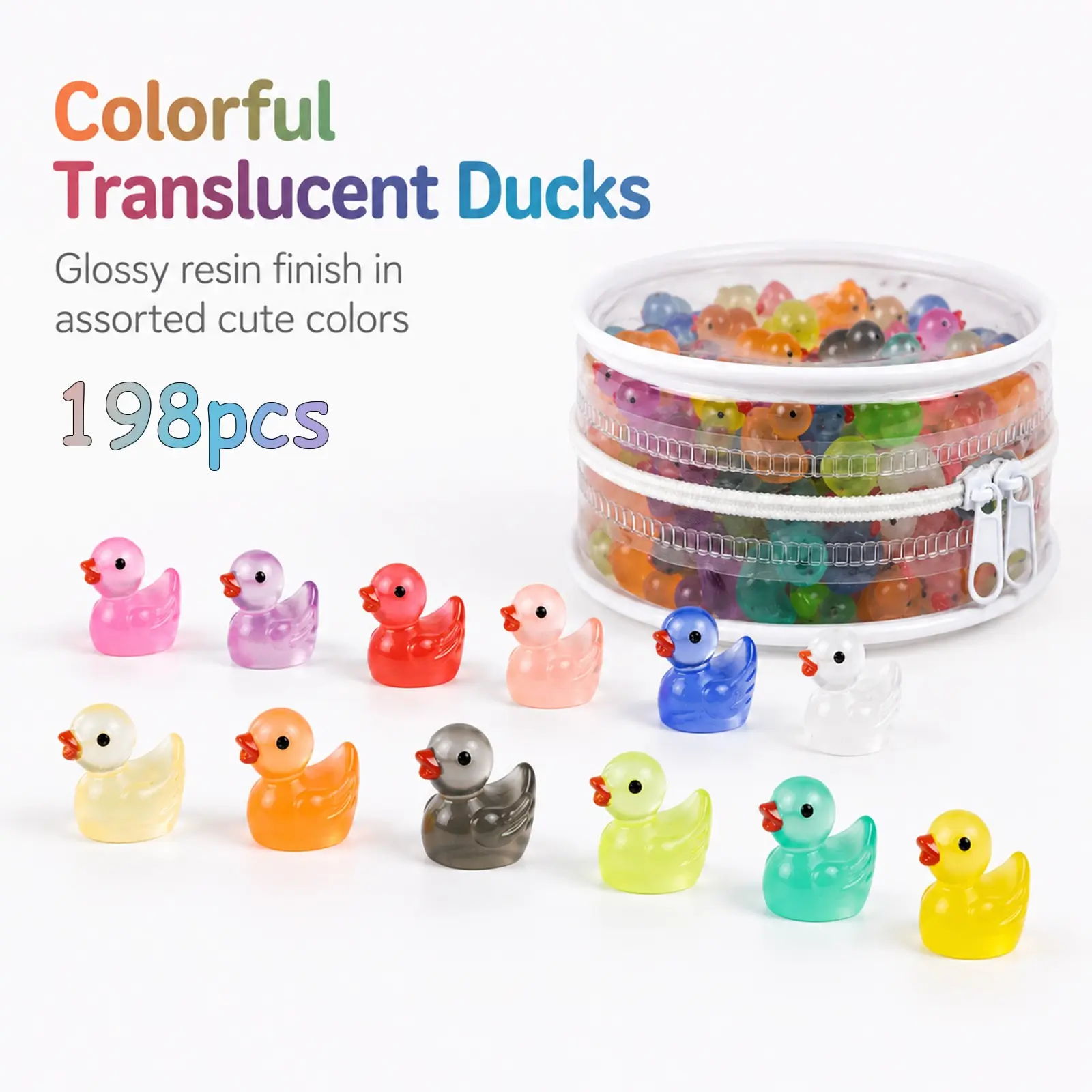 Aquarium Mini Fish - 198 Adet Mini, Karanlıkta Parlayan Ördek