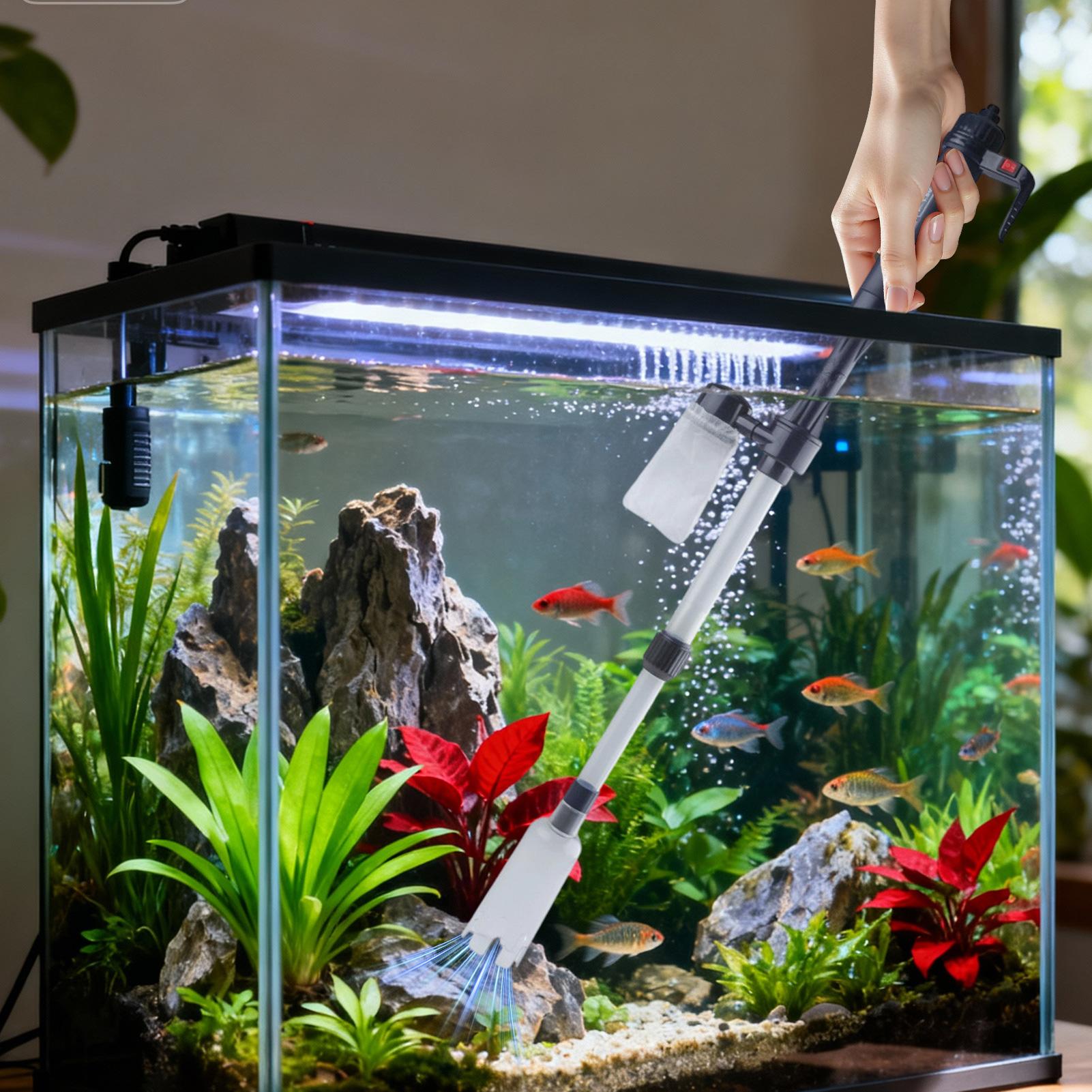 Aquarium Fish Waste Collector - 3'ü 1 Arada Akvaryum Vakumlu Çakıl