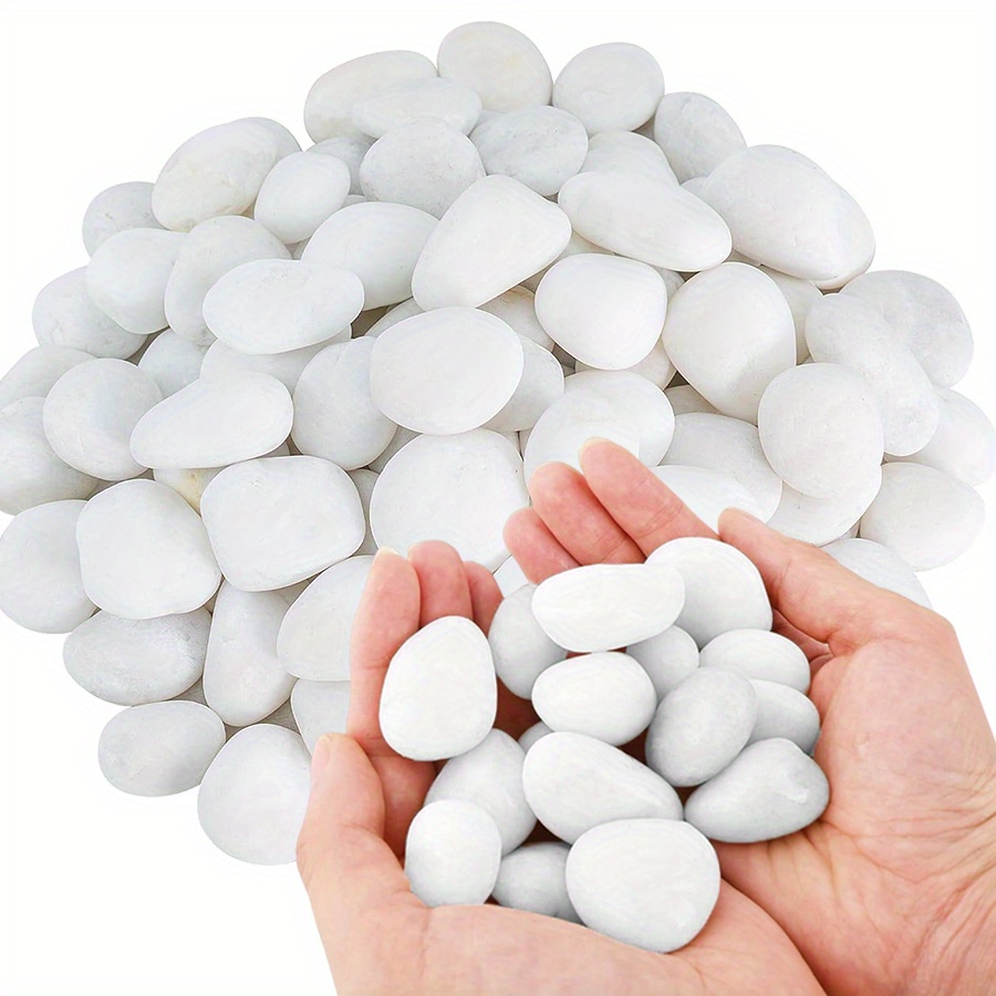 Aquarium Fish Types - 200/400g Beyaz Yüksek Parlaklıkta Doğal Çakıl