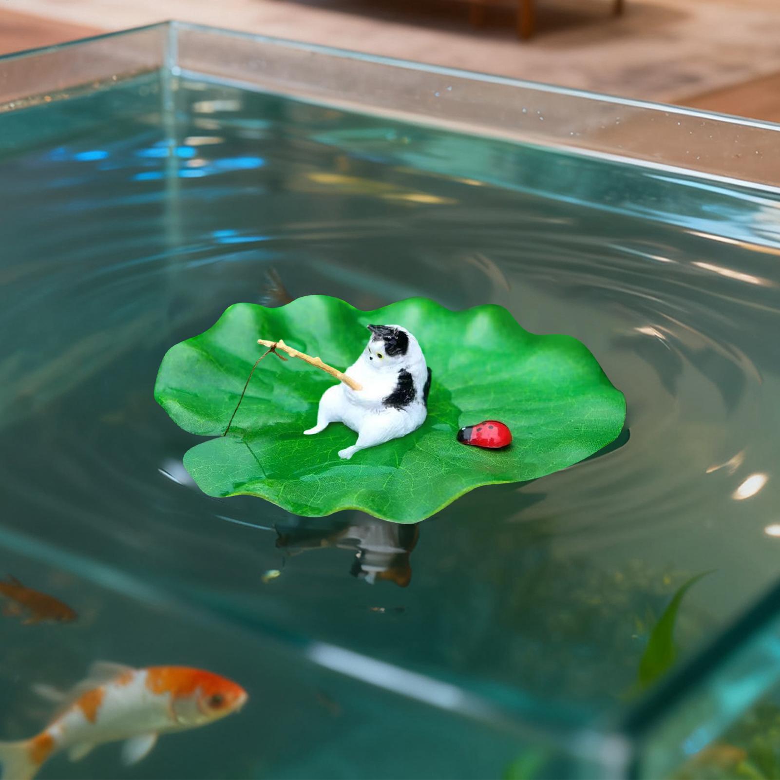 Aquarium Fish Escape - Akvaryum Dekoru Yüzen Kedi Balıkçılık Akvaryumu