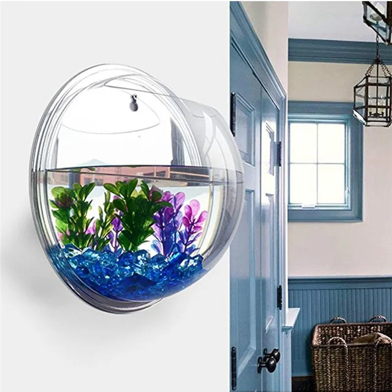 Aquarium Fish Only - Şeffaf akrilik asılı duvar akvaryum, bitki